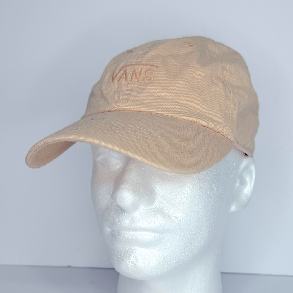 Vans Light Pink Embroidered Monochrome Dad Baseball Cap OS Adjustable Worn 2x